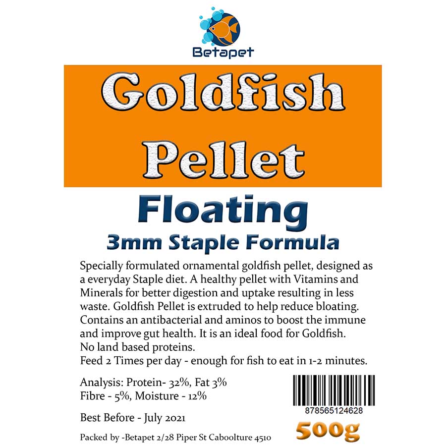Betapet Goldfish Pellet 500g (3mm Size Floating Pellet)