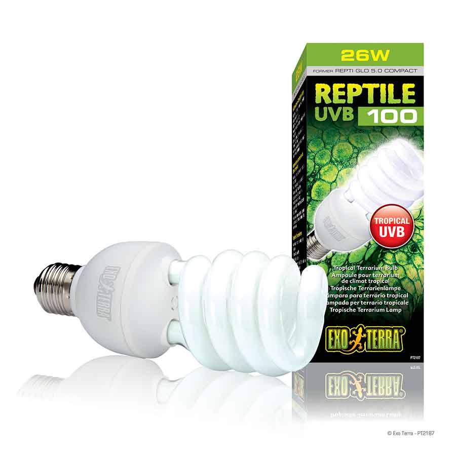 Exo Terra Reptile UVB 100 Repti Glo 5.0 Compact Fluorescent 25w Tropical - PT2187