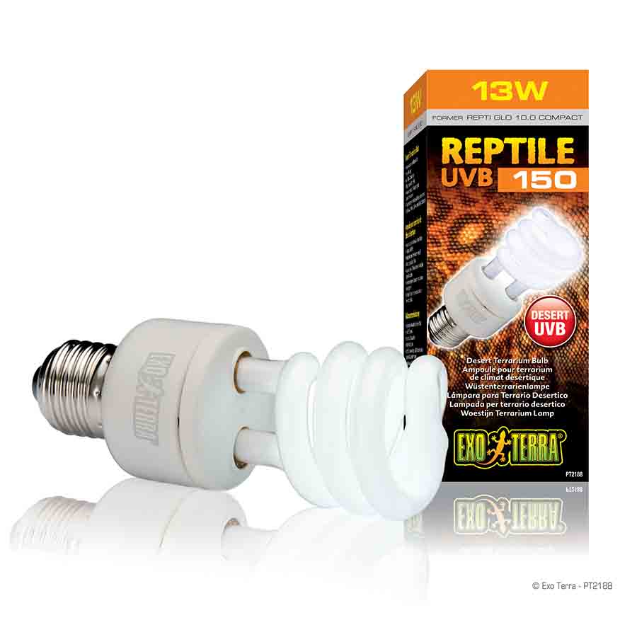 Exo Terra Reptile UVB 150 Repti Glo 10.0 Compact Fluorescent 13w Tropical - PT2188