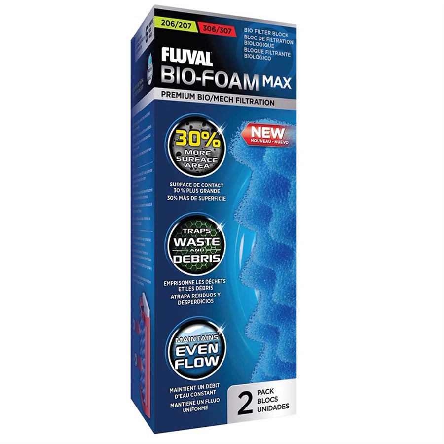 Fluval Bio-Foam Max 2 Pack Bio Foam for 206/207 306/307 Canister Filters
