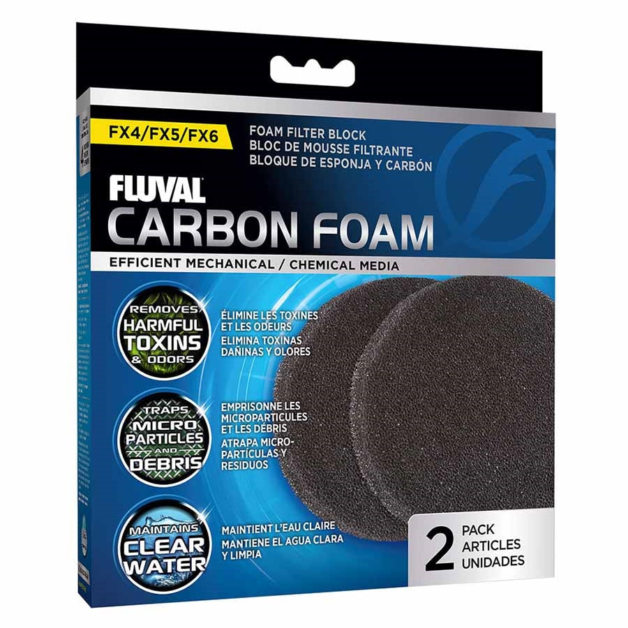 Fluval FX4 FX5 FX6 Carbon Foam (2 Pack)