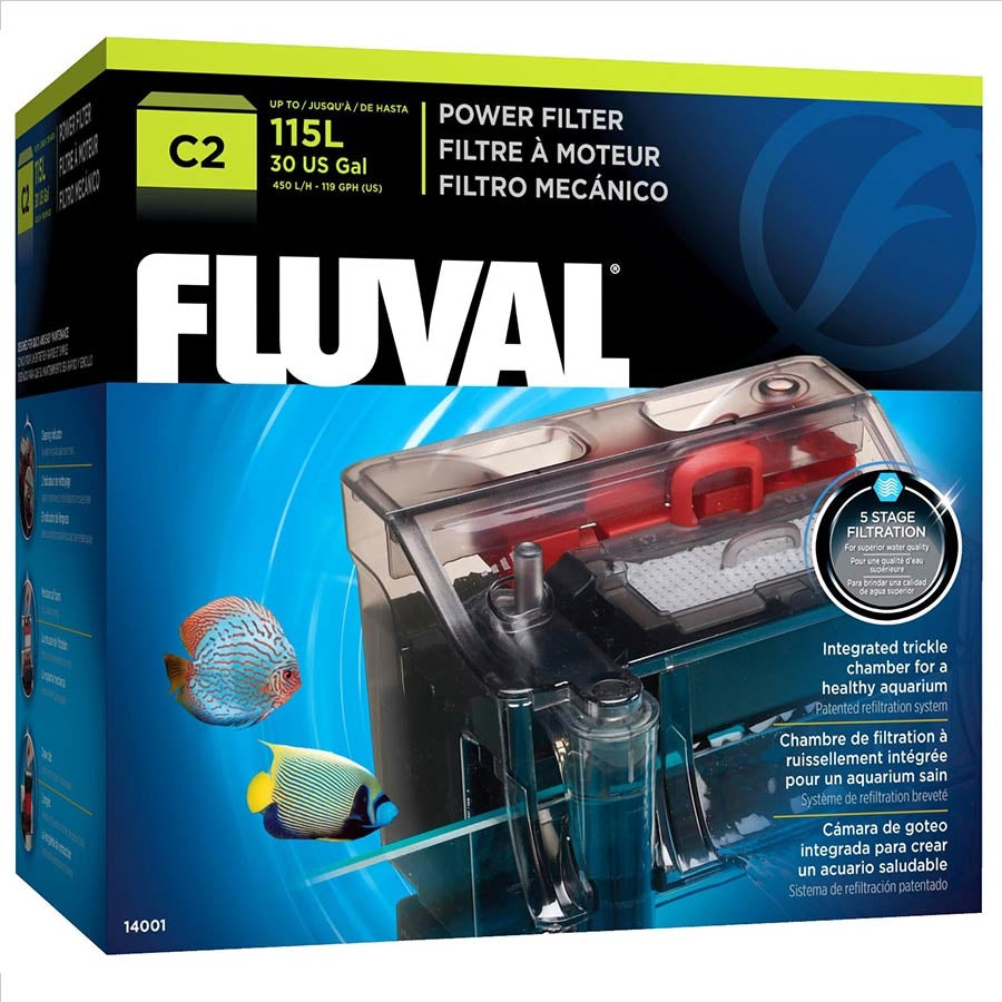 Fluval C2 Hang On Power Filter Clip On Aquarium up to 115l