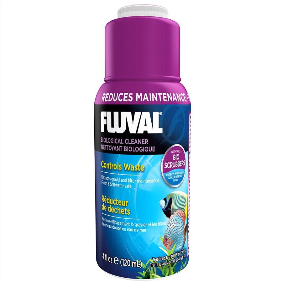 Fluval Biological Aquarium Cleaner 120ml - Cleans Waste Buildup