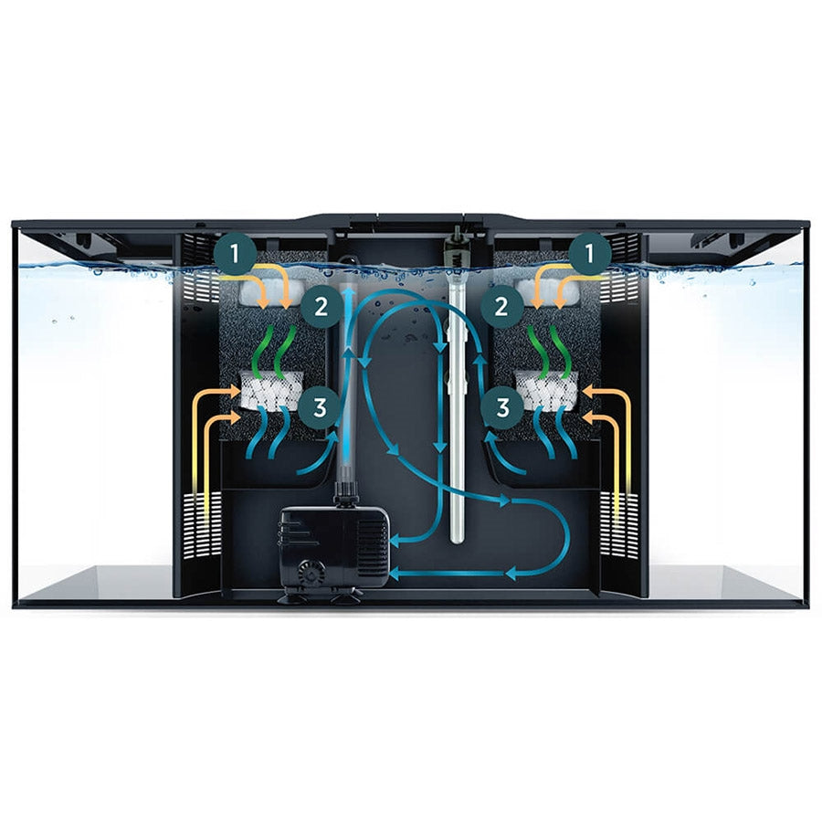 Fluval Flex 123l (Black) Aquarium Plug and Play with App Remote Light