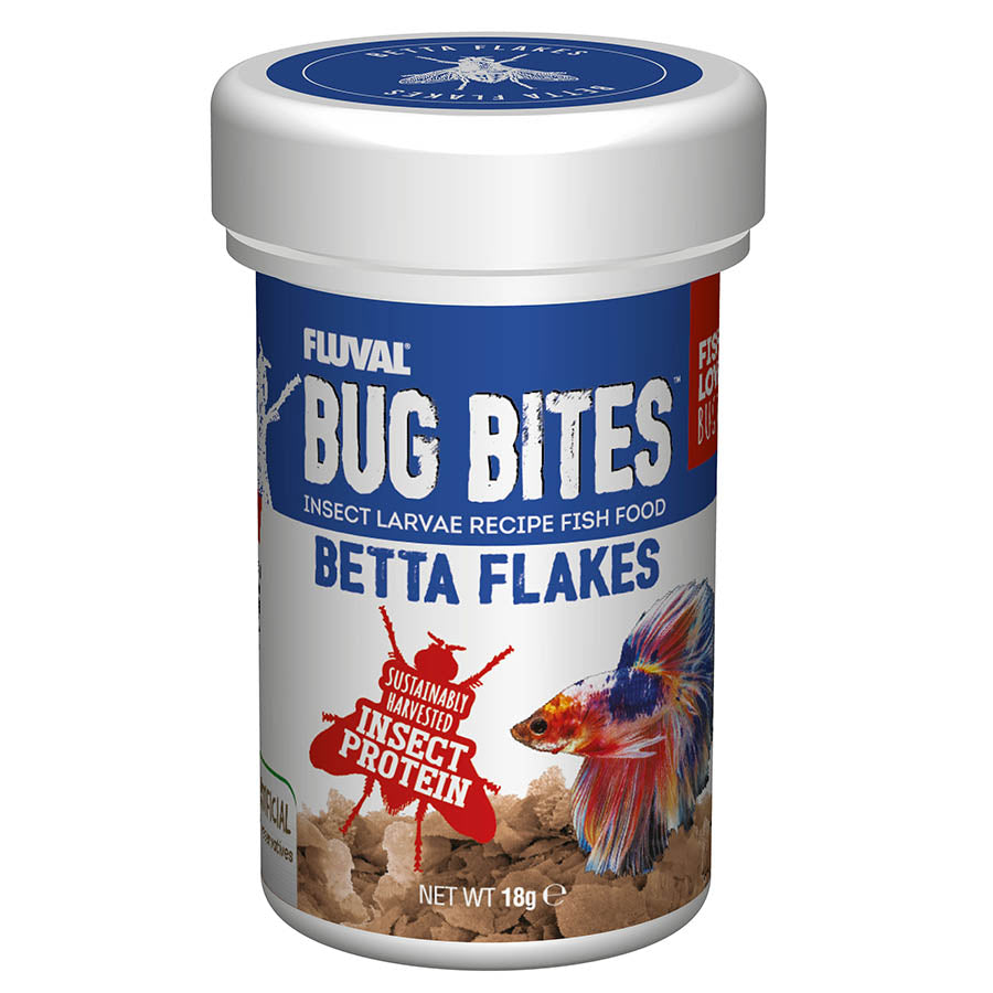 Fluval 18g Bug Bites Betta Flakes Fish Food
