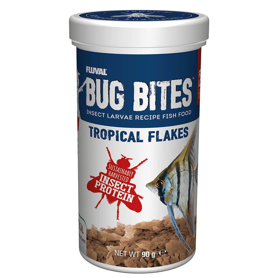 Fluval 90g Bug Bites Tropical Flakes Fish Food