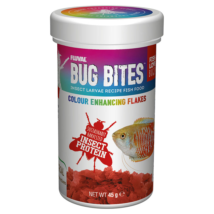 Fluval Bug Bites 45g Colour Enhance Flakes Fish Food