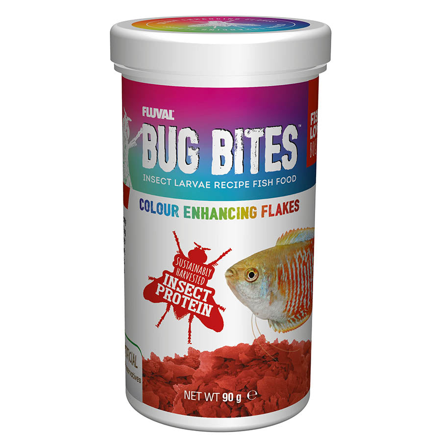 Fluval Bug Bites 90g Colour Enhance Flakes Fish Food