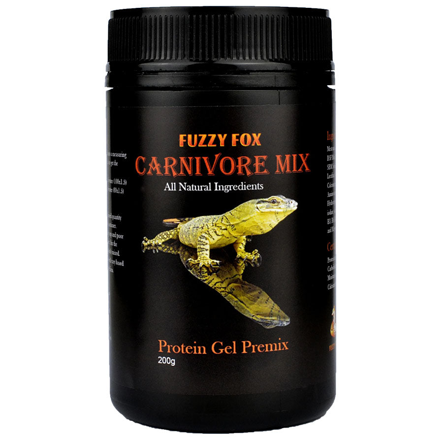 Fuzzy Fox Carnivore Gel Pre-Mix 200g - Reptile Food