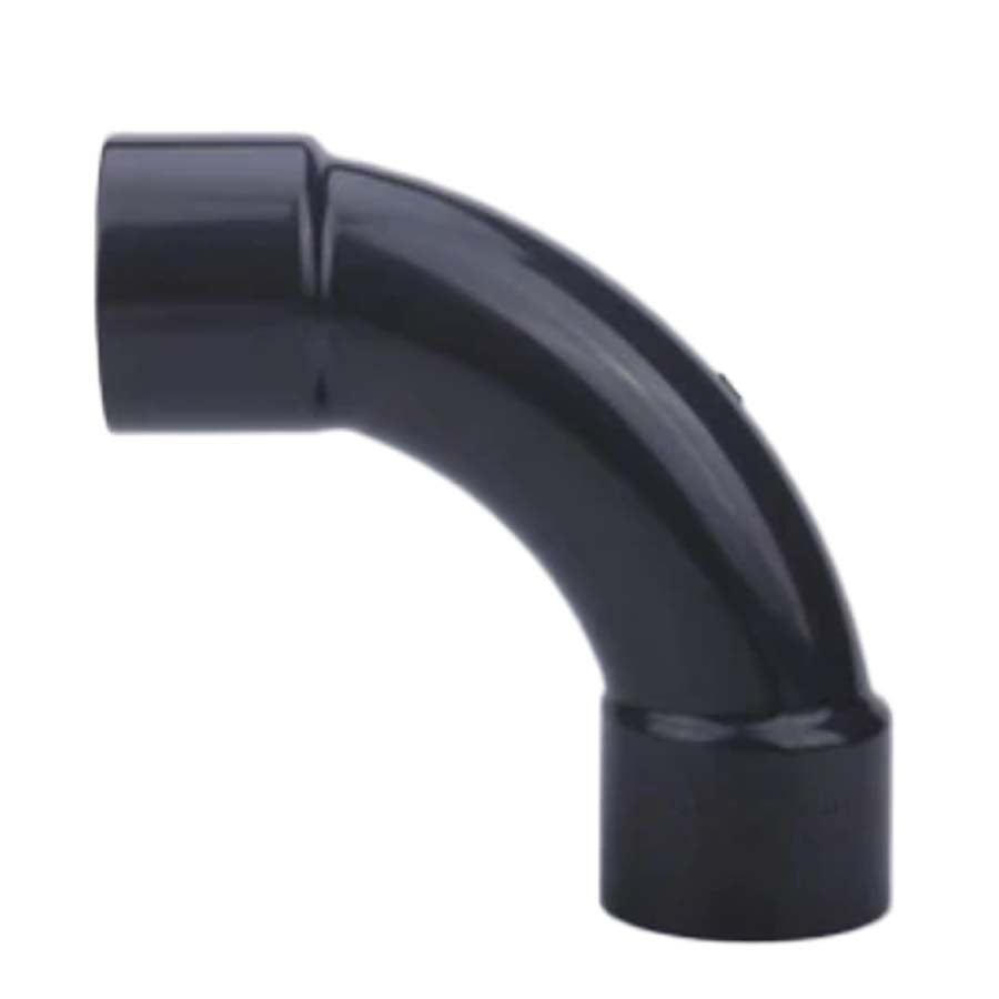 Grey DIN 90 Degree Crescent Moon Elbow 20mm, 25mm, 32mm