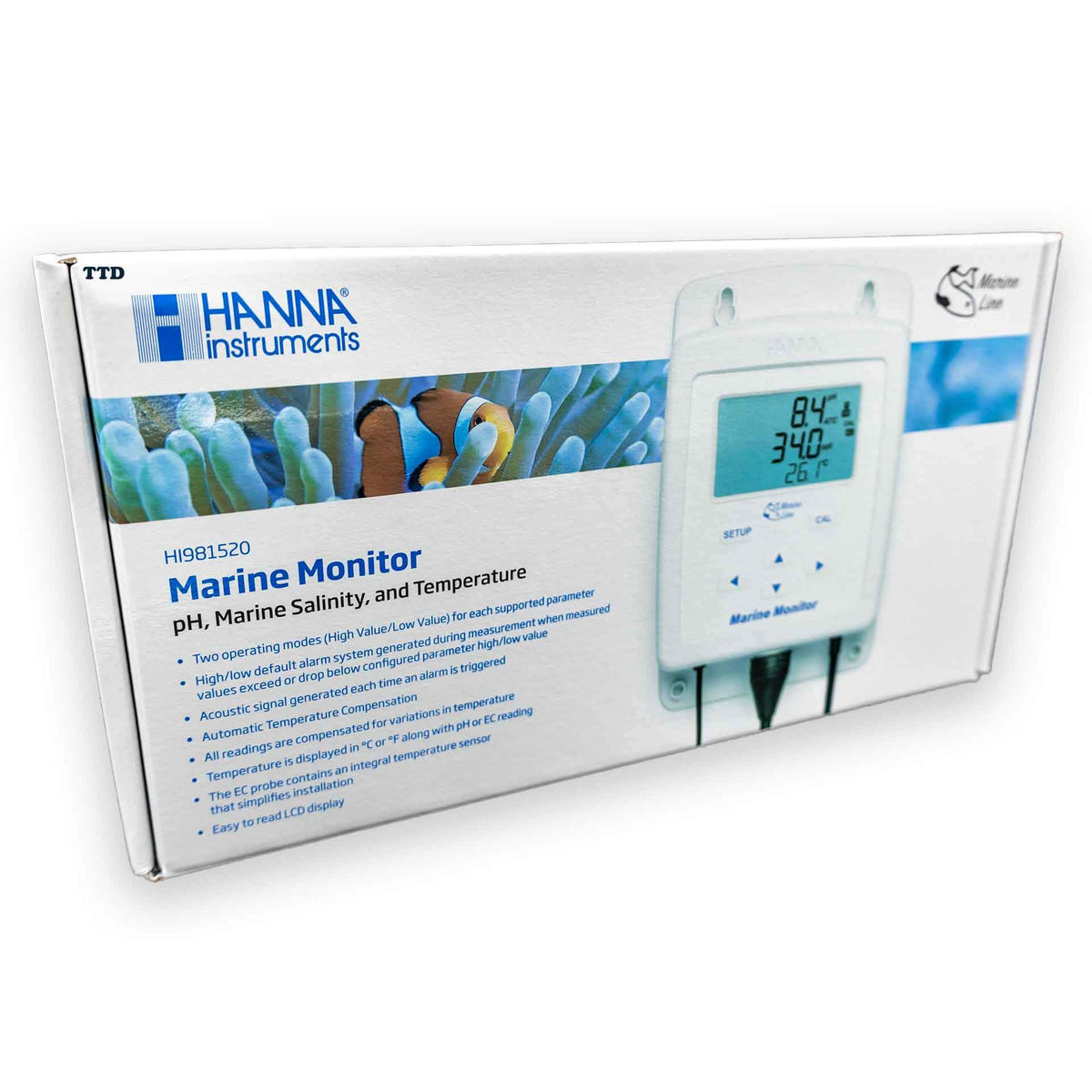 Hanna Marine pH, Marine Salinity, and Temperature Monitor - HI981520
