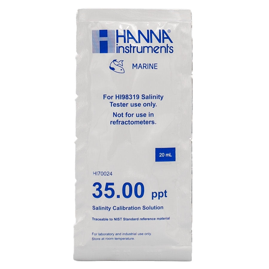 Hanna 35 ppt Salinity Calibration Solution Sachets 20 mL - SINGLE