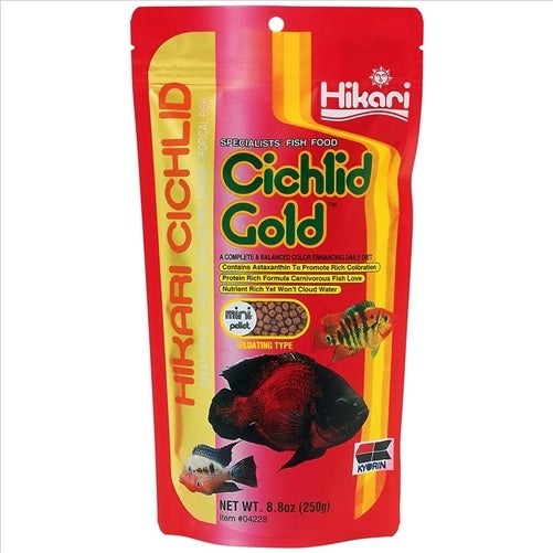 Hikari Cichlid Gold Mini Pellet 250g - 3.2-3.7mm pellet