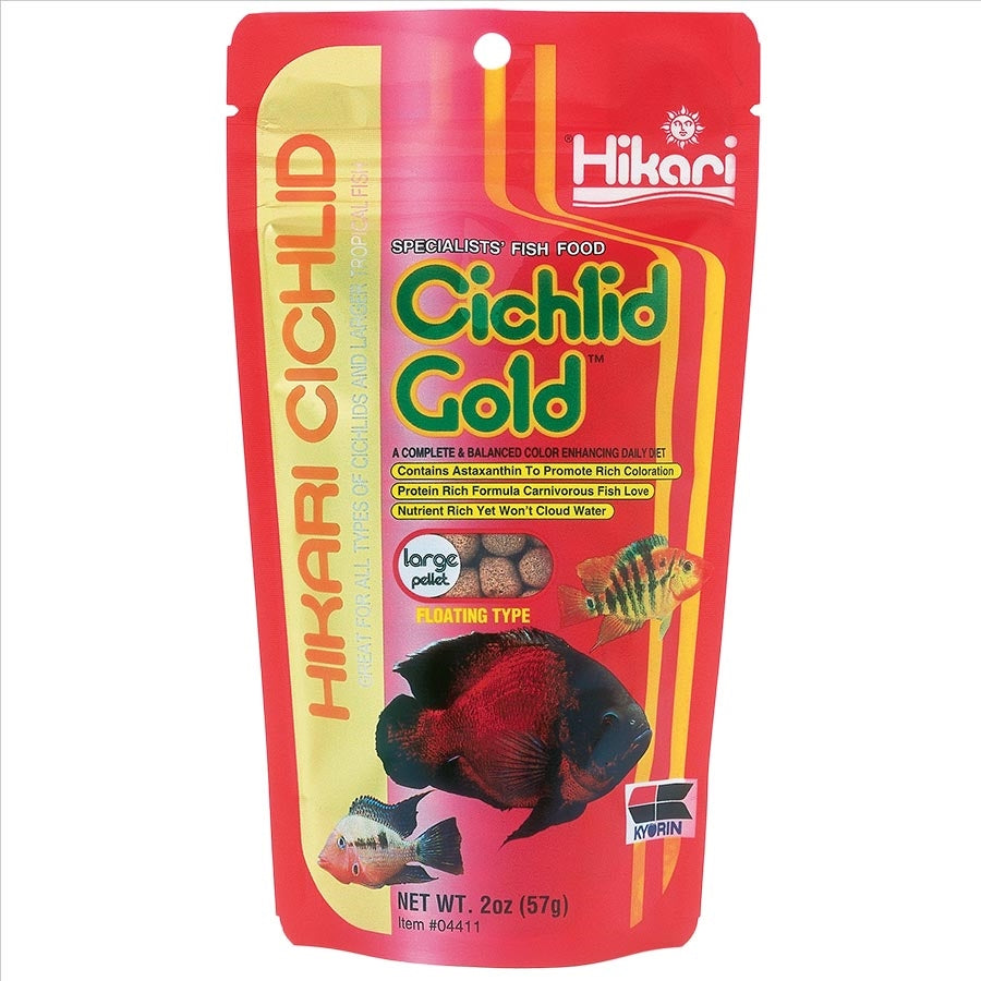 Hikari Cichlid Gold Large Pellet 57g - 7.2-8.2mm pellet