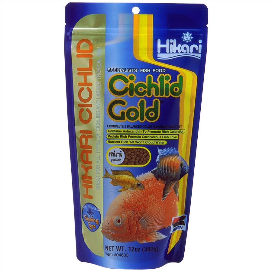 Hikari Sinking Cichlid Gold Mini Pellet 342g - 3-3.4mm pellet
