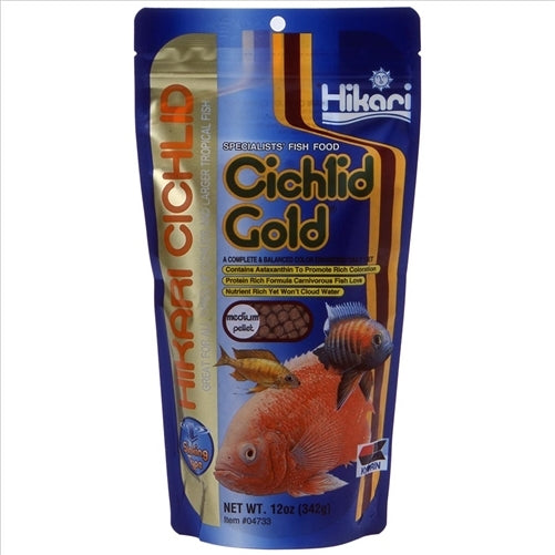 Hikari Sinking Cichlid Gold Medium Pellet 342g - 5-5.5mm Pellet