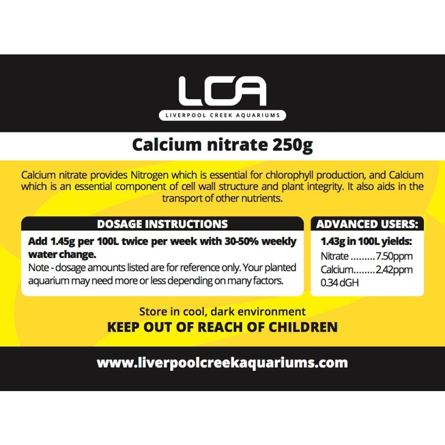 LCA Calcium Nitrate 250g Plant Fertiliser - Liverpool Creek Aquariums