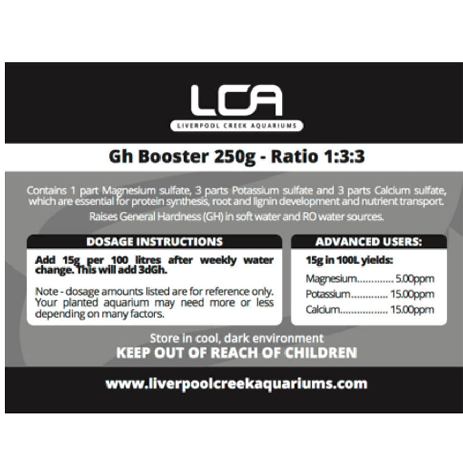 LCA GH Booster 250g - Dry Powder - Liverpool Creek Aquariums