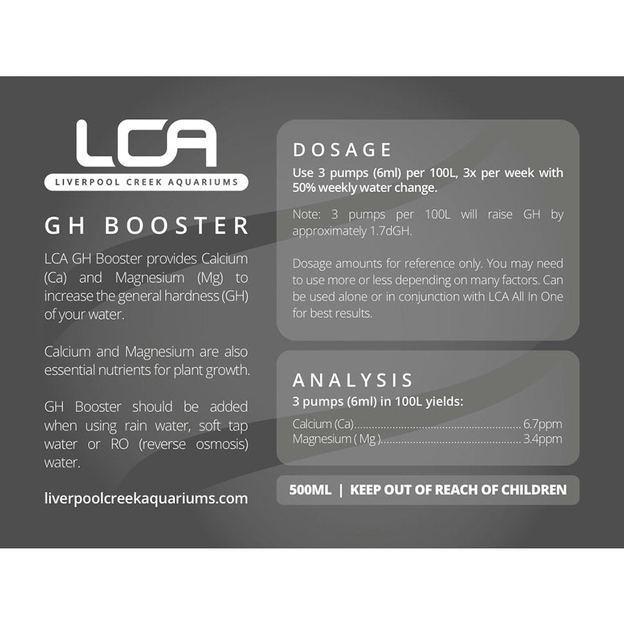 LCA Gh Booster 500ml - Liverpool Creek Aquariums