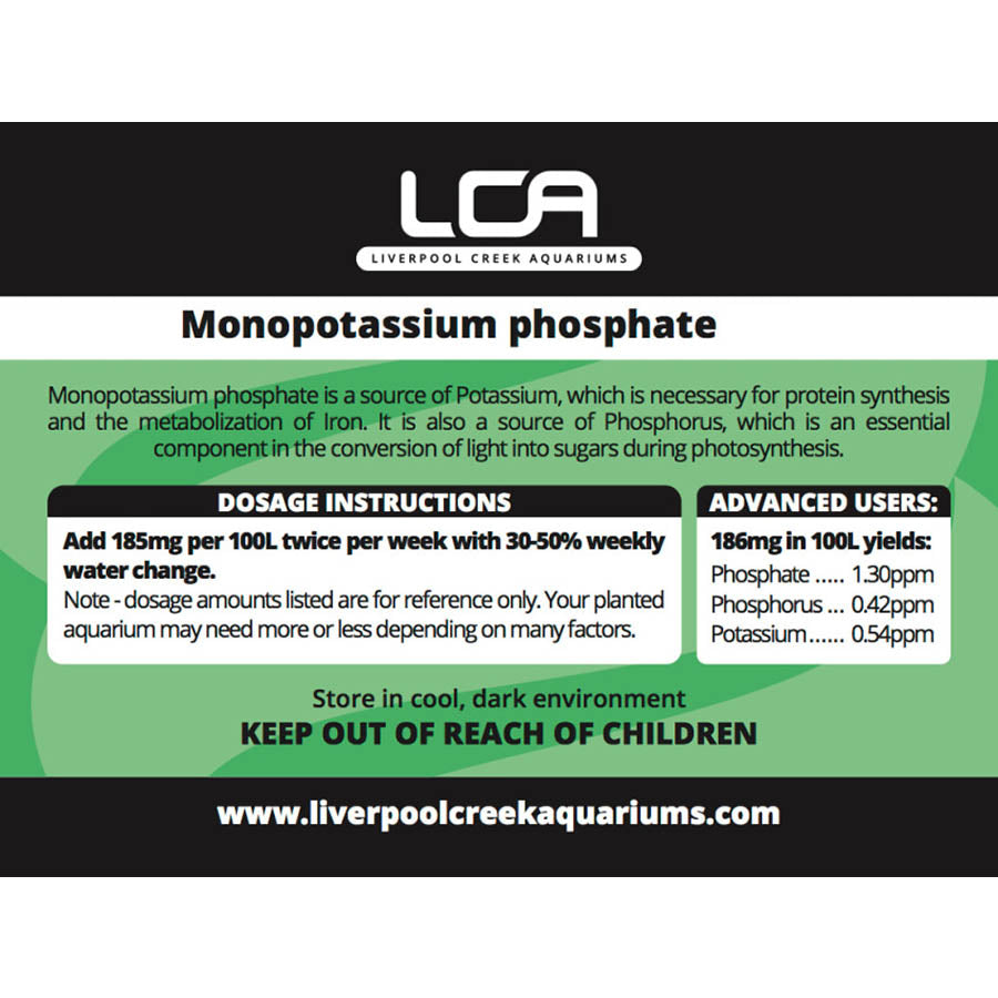 LCA Mono Potassium phosphate 250g Plant Fertiliser - Liverpool Creek Aquariums