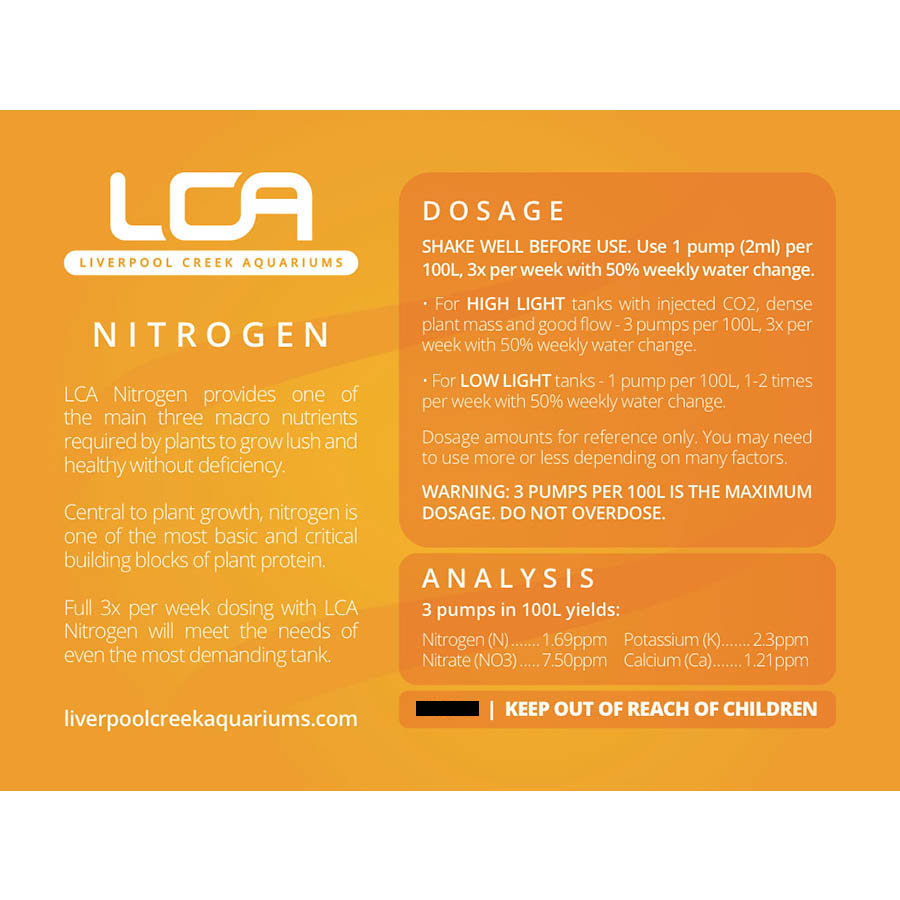 LCA Nitrogen (N) 250ml Plant Fertiliser - Liverpool Creek Aquariums