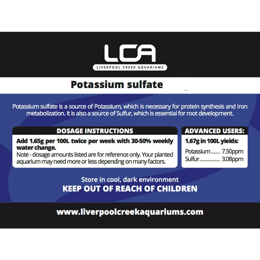 LCA Potassium Sulphate 500g Plant Fertiliser - Liverpool Creek Aquariums