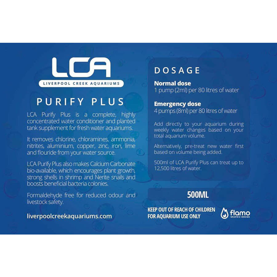 LCA Purify Plus 500ml - Water Conditioner - Liverpool Creek Aquariums