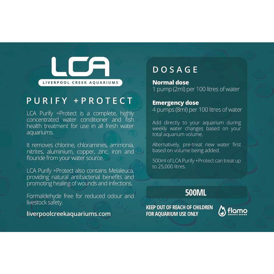 LCA Purify + Protect 500ml - Water Conditioner - Liverpool Creek Aquariums