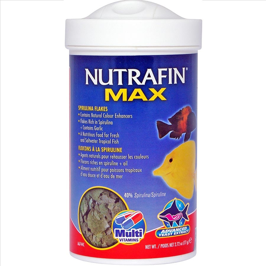 Nutrafin Max Spirulina Flakes 77g Fish Food