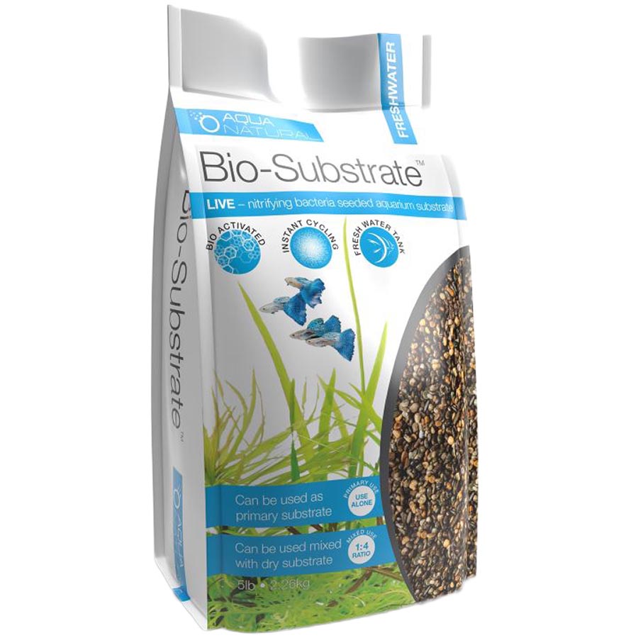 Aqua Natural Bio-sub Midnight Pearl 2.26kg Gravel with Live Nitrifying Bacteria