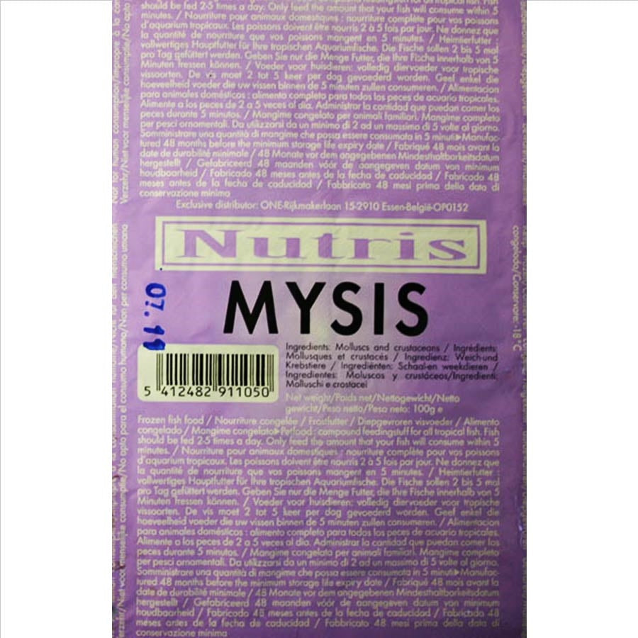 Nutris Frozen Mysis Blister Pack 100g Cubes (Frozen - Can not be delivered)