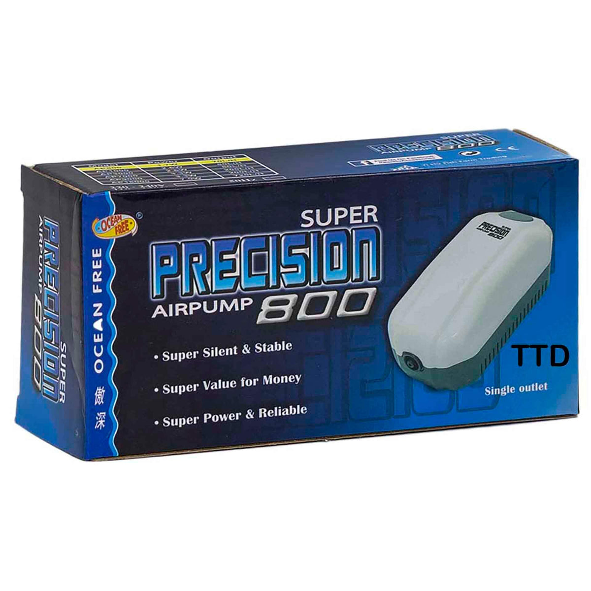 Ocean Free Super Precision Air Pump - 800 Single outlet