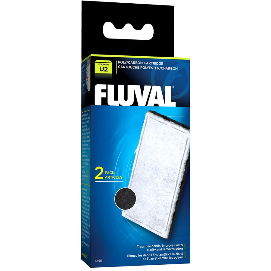 Fluval U2 Poly and Carbon Cartridge - Pack of 2