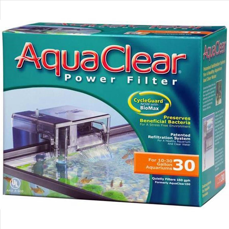 AquaClear 30 (150) Hang On Filter - 38-114l Aquariums