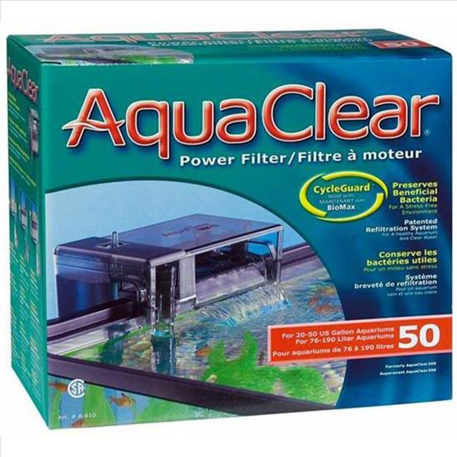 AquaClear 50 (200) Hang On Filter - 76-190l Aquariums