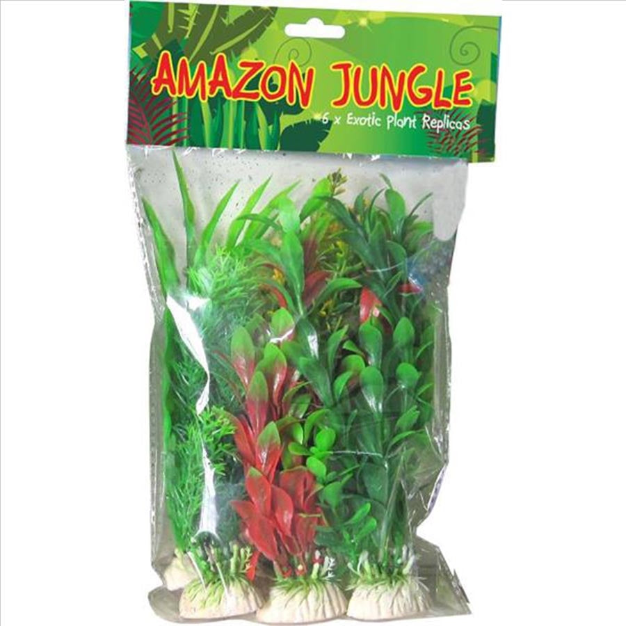 Jungle Mixed 6 Plastic Plant Pack - 20cm