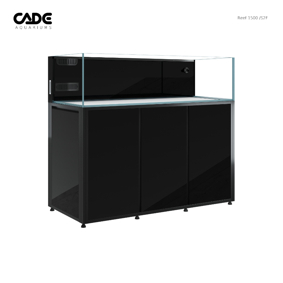 CADE Pro Reef S2/F - 1500 Frag Marine Aquarium and Cabinet Black