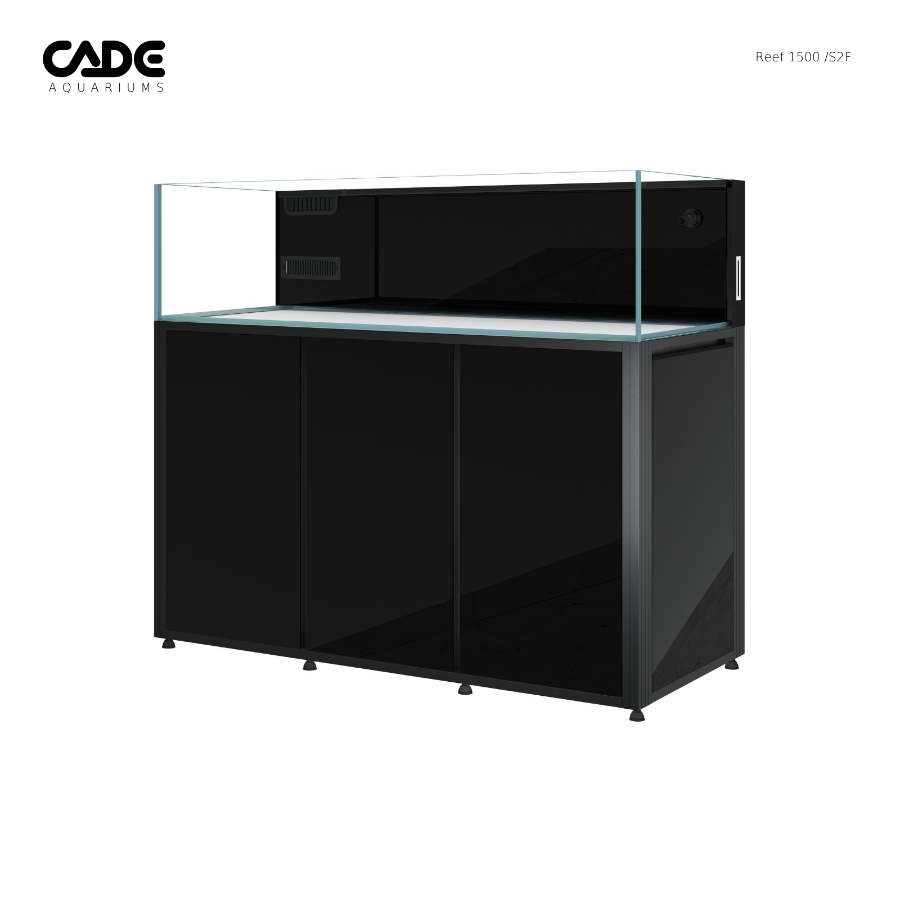 CADE Pro Reef S2/F - 1500 Frag Marine Aquarium and Cabinet Black