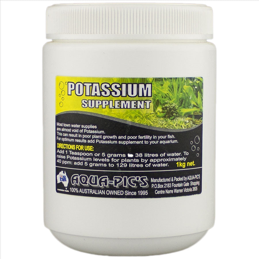 Aqua-Pics Potassium Supplement 1kg Promotes Spawning and Plant Growth
