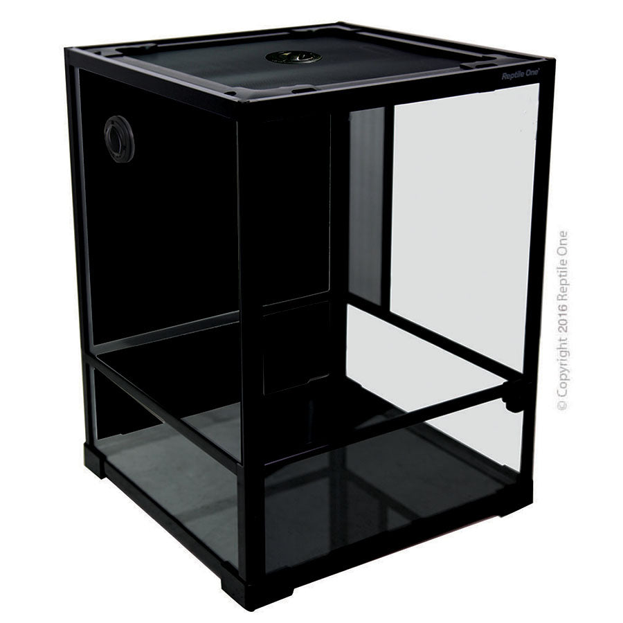 Reptile One RTF-450HT Glass Hinged Doors Terrarium - 45l x 45d x 60cm h