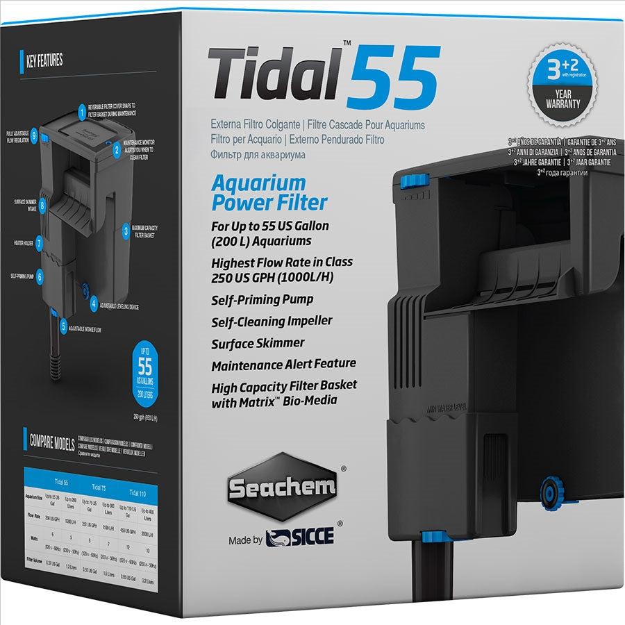 Seachem Tidal 55 Hang on Filter -1000lph