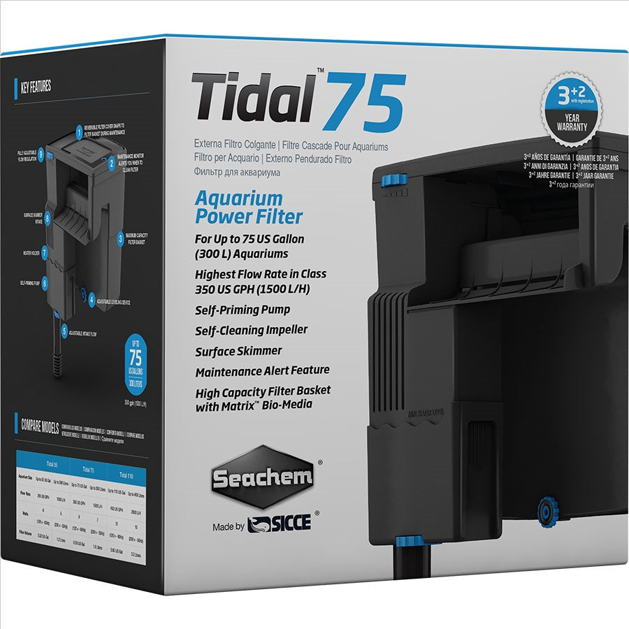 Seachem Tidal 75 Hang on Filter -1500lph