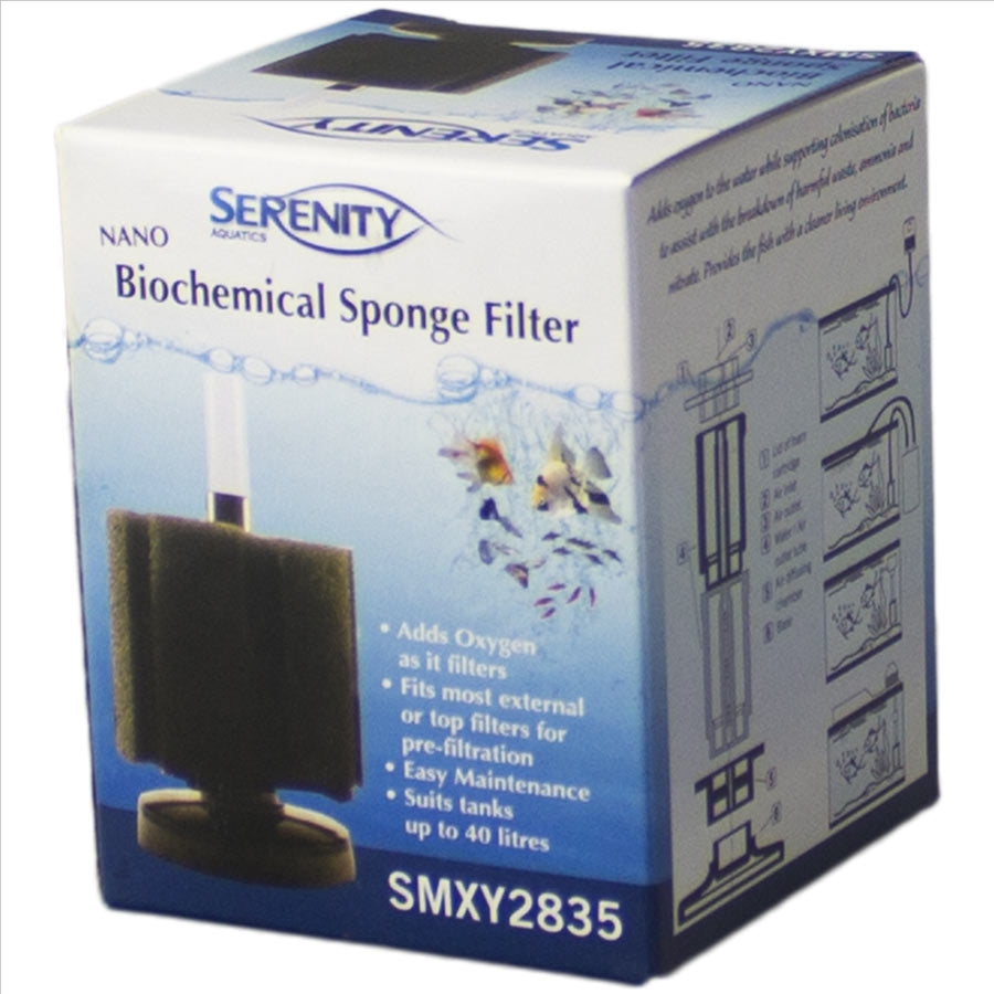 Serenity Nano Sponge Filter SMXY-2835 - Ideal for tanks up to 40l