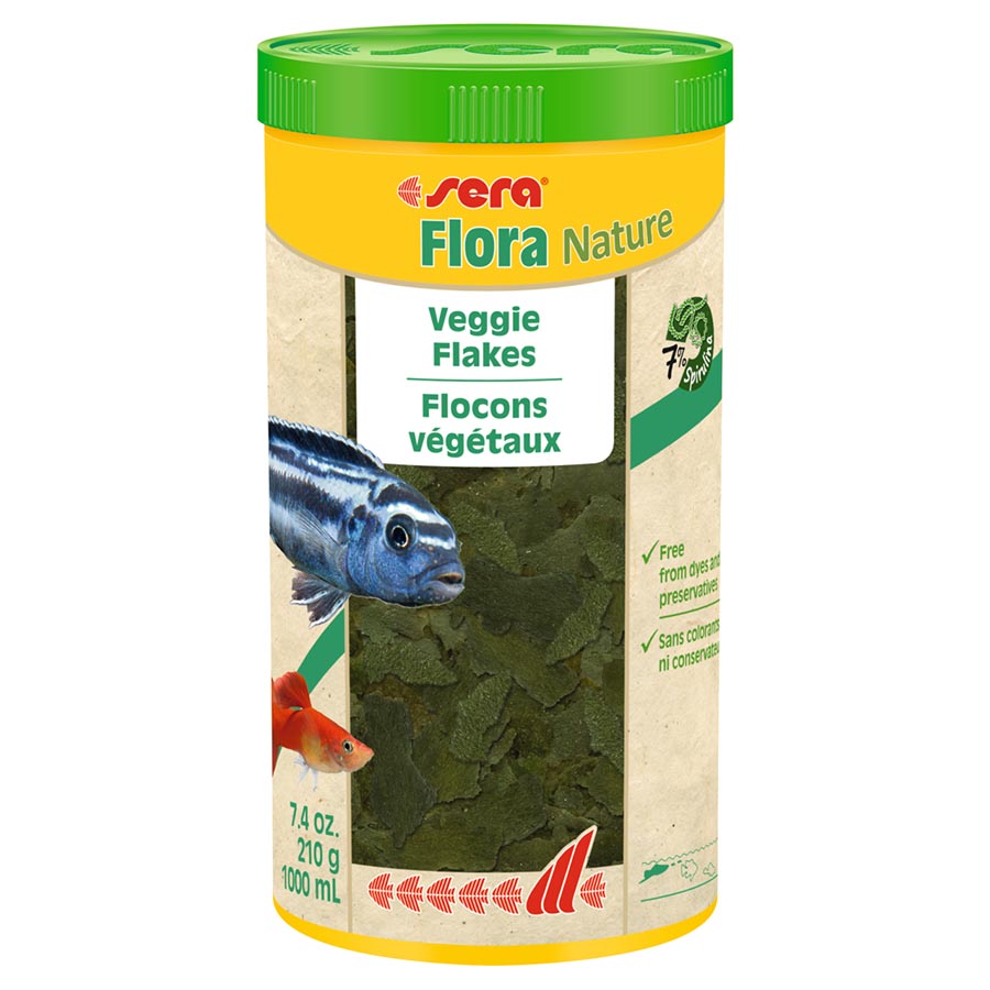Sera Flora Nature Flake 210g Vegetable Fish Food 1000ml