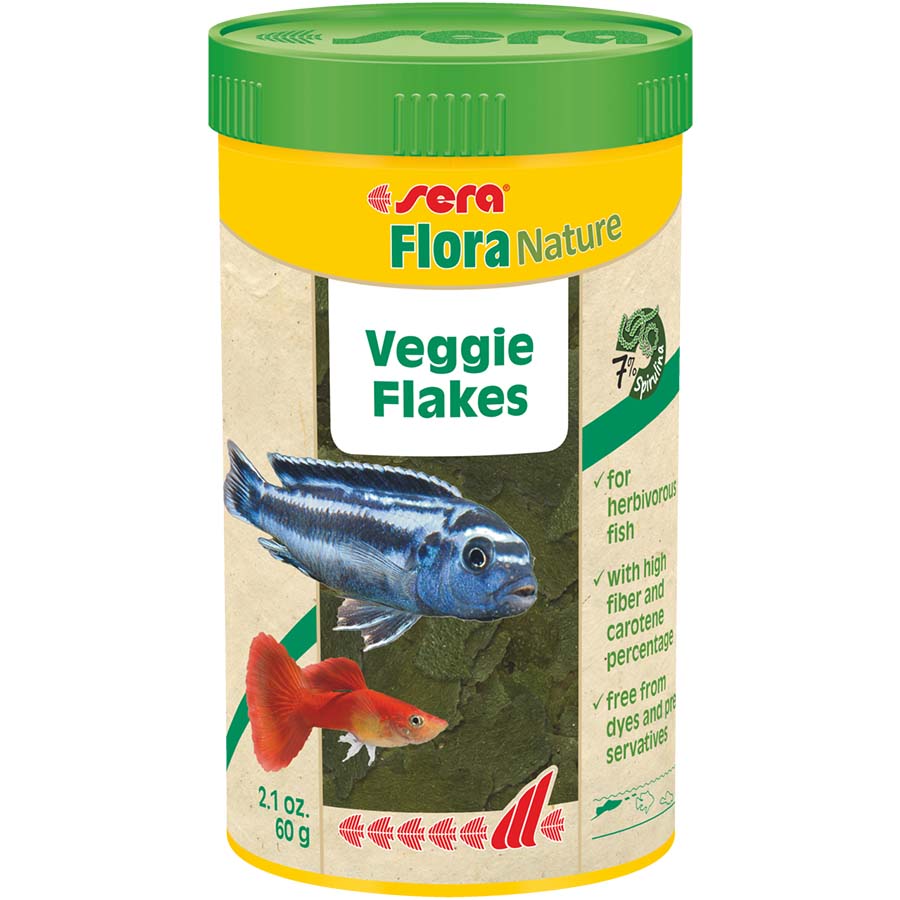 Sera Flora Nature Flake 60g Vegetable Diet Fish Food 250ml