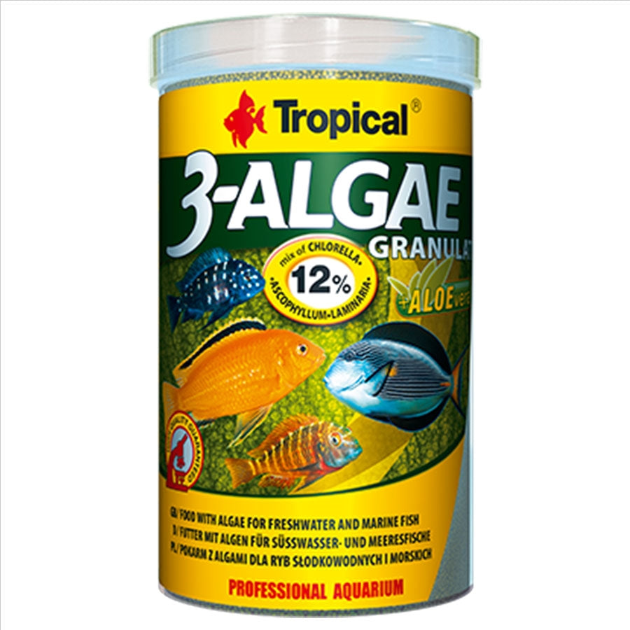Tropical 3-Algae Adhesive 5mm Tablets 150g for all Fish Food
