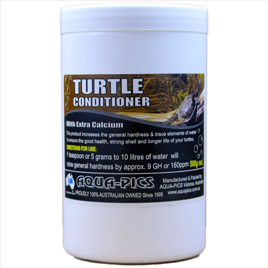 Aqua-Pics Turtle Conditioning Crystals 500g With extra Calcium for strong Shell Development.
