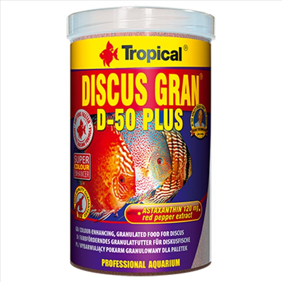 Tropical Discus Gran D-50 1.25mm Pellet 110g 250ml Fish Food