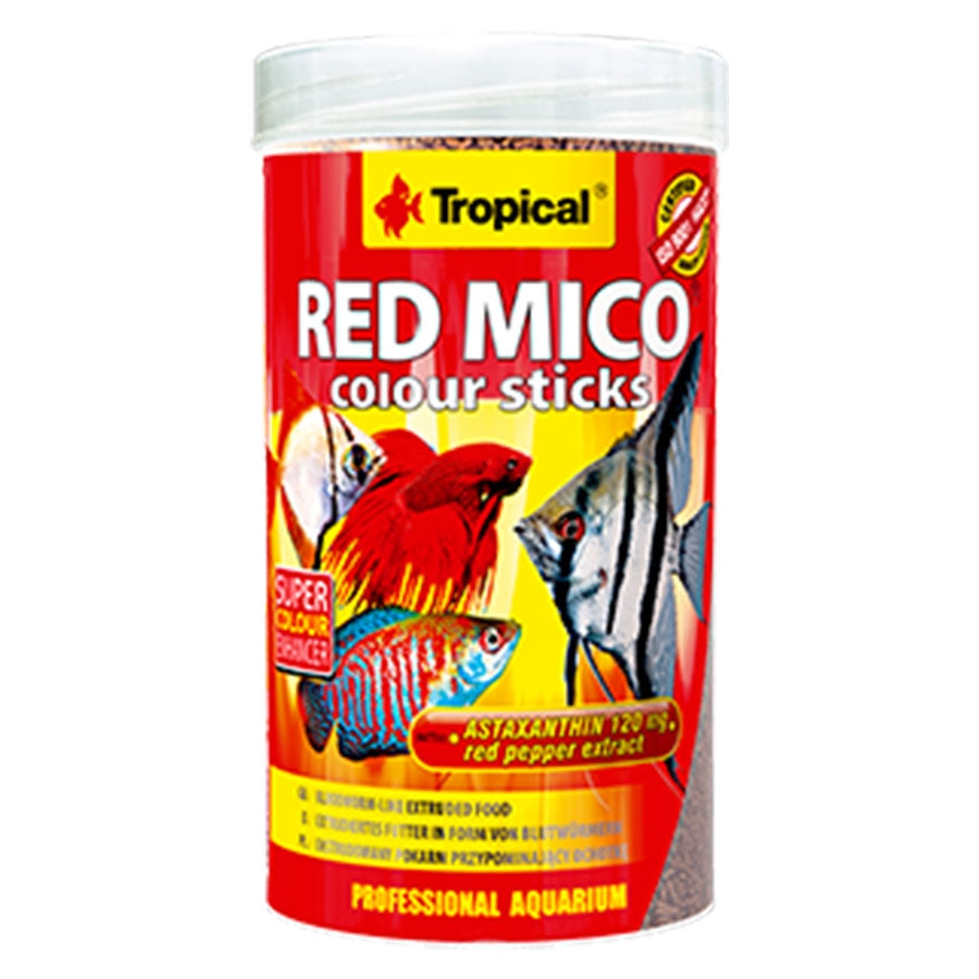Tropical Red Mico Colour Sticks 100ml 32g Fish Food