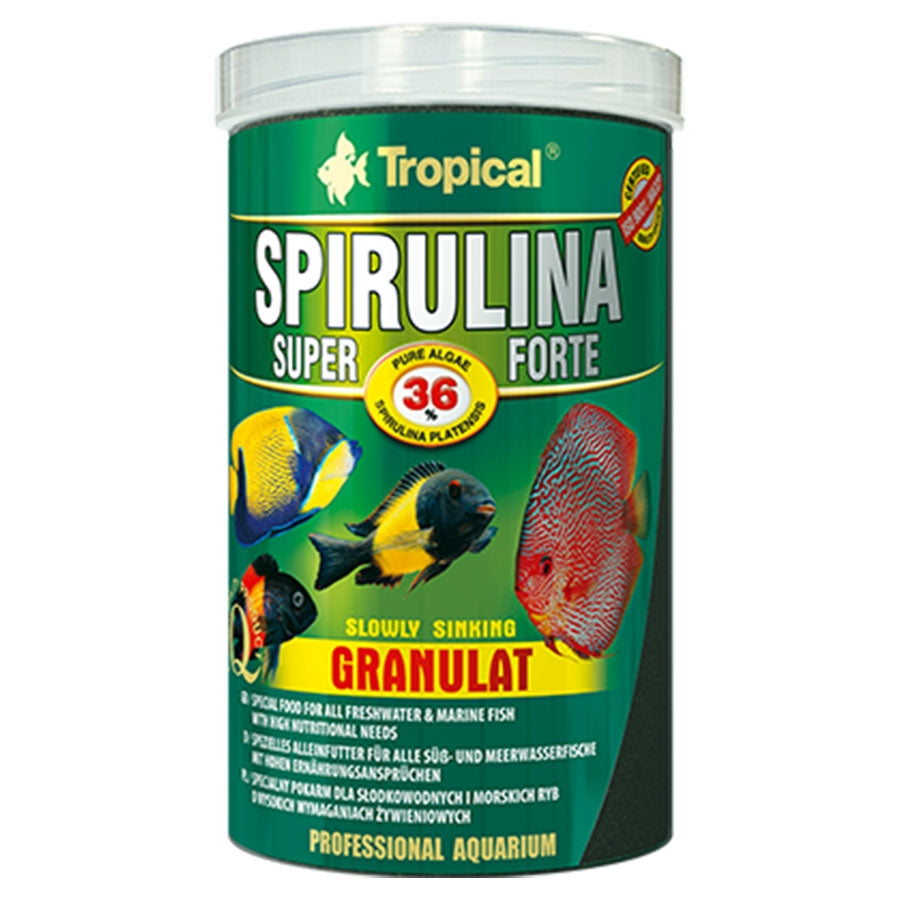 Tropical Super Spirulina Forte 2mm Granulat 5 litres 3kg Fish Food